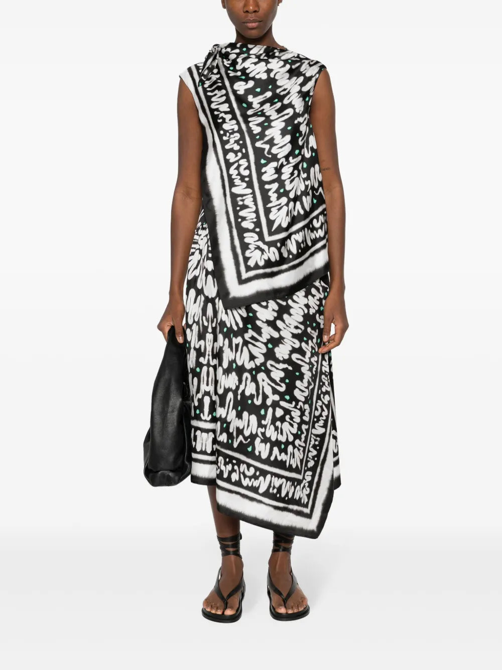 Diatou Graphic-Print Asymmetric Dress