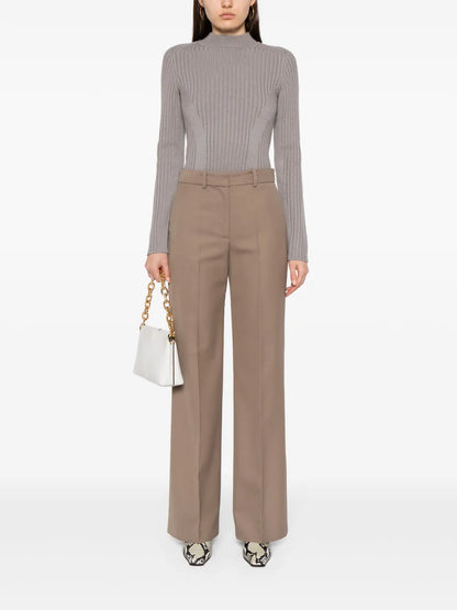 Mock-Neck Ribbed-Knit Jumper