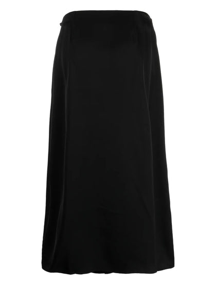Drawstring-Waist Wrap Skirt