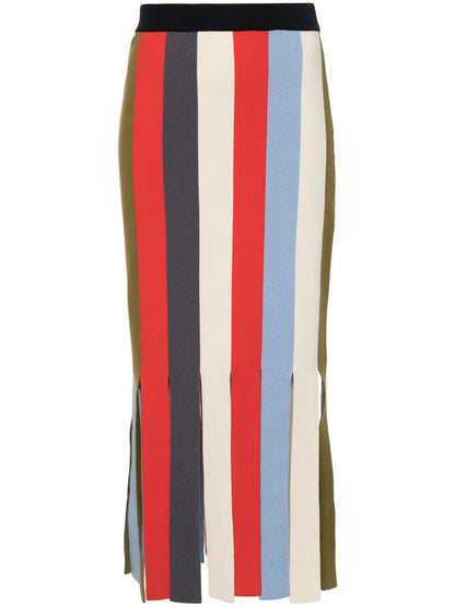 Striped Midi Skirt