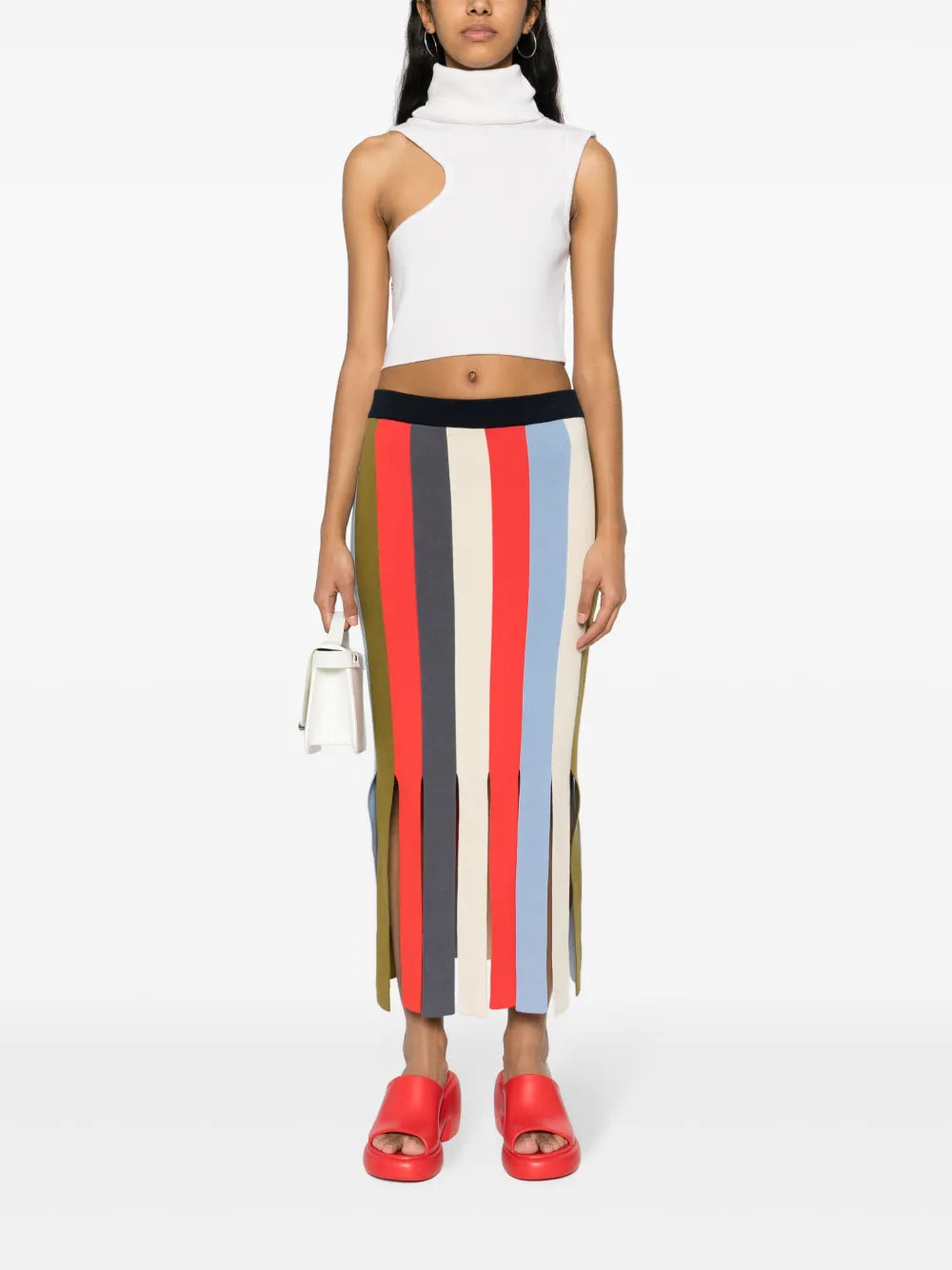 Striped Midi Skirt