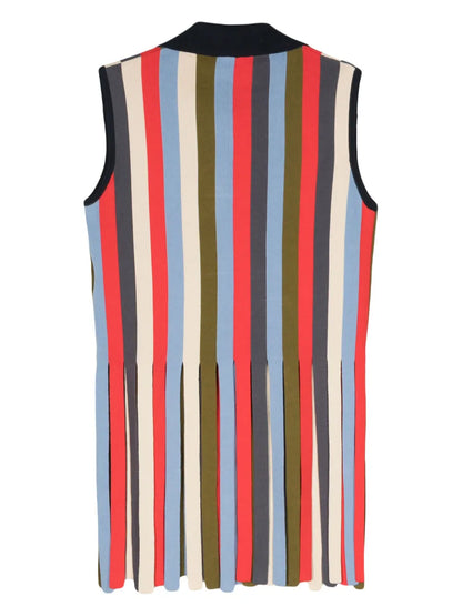 Fringed-Edge Striped Polo Shirt