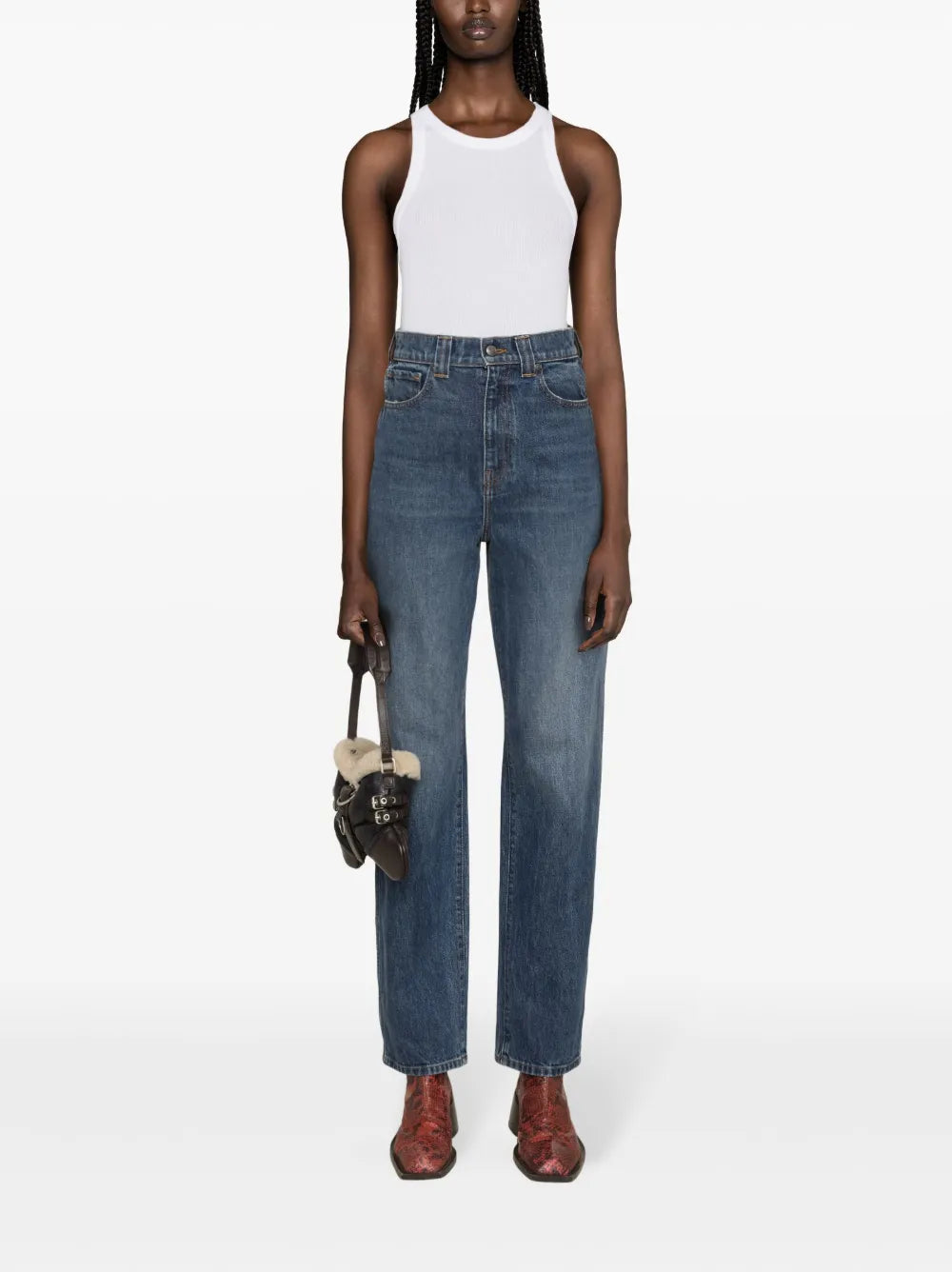 Round-Neck Ribbed-Knit Tank Top
