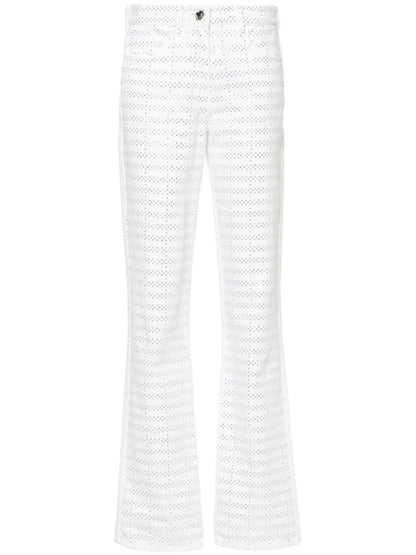 Rhinestone-Embellished Straight-Leg Jeans