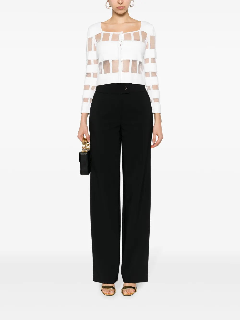 Dart-Detail Tailored Trousers