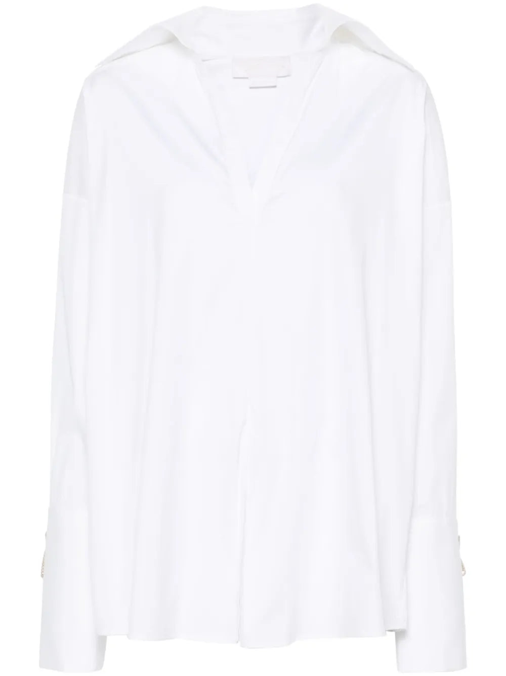 Crystal-Embellished Poplin Blouse