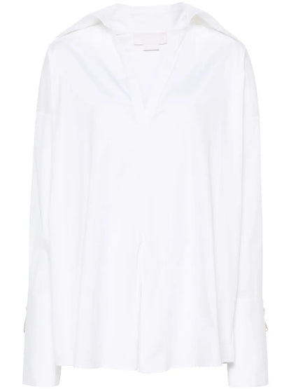 Crystal-Embellished Poplin Blouse