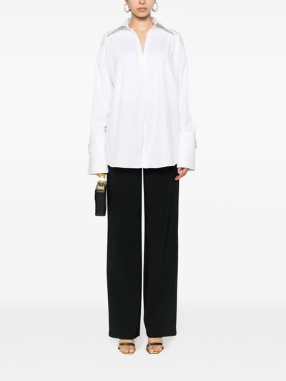 Crystal-Embellished Poplin Blouse