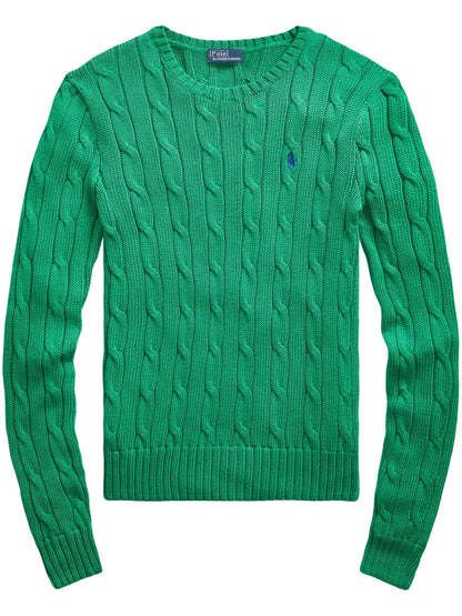 Cable-Knit Cotton Sweatshirt