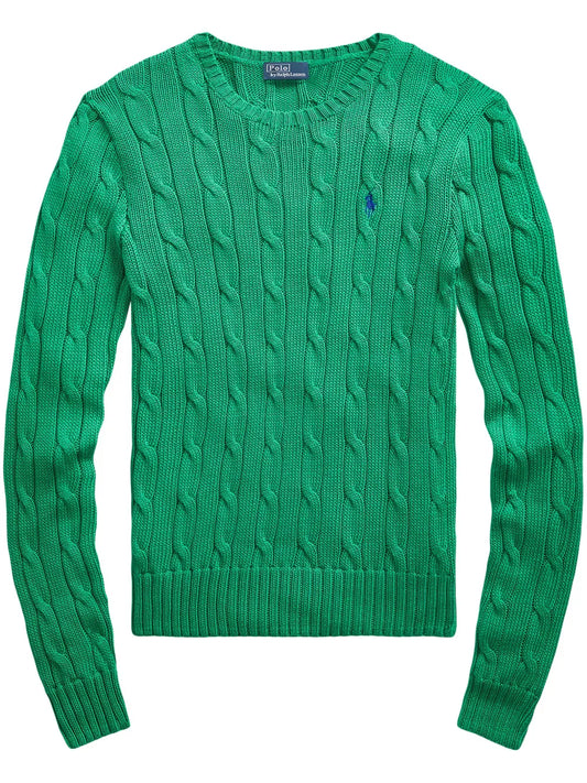 Cable-Knit Cotton Sweatshirt