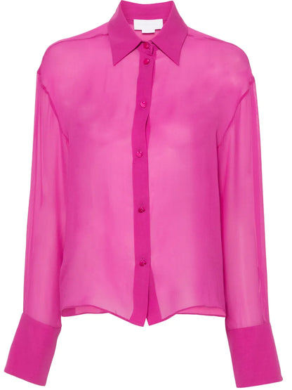Long-Sleeve Silk Shirt