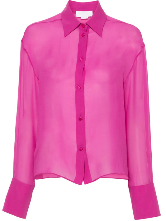 Long-Sleeve Silk Shirt