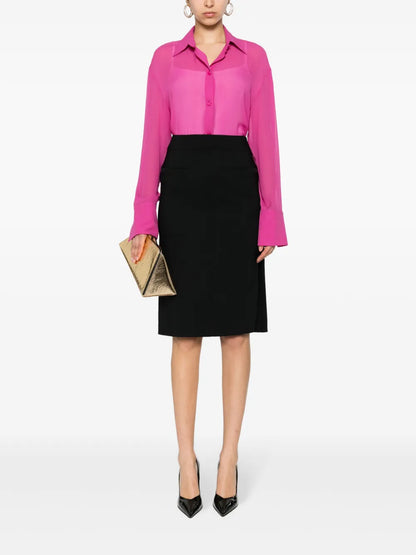 Long-Sleeve Silk Shirt