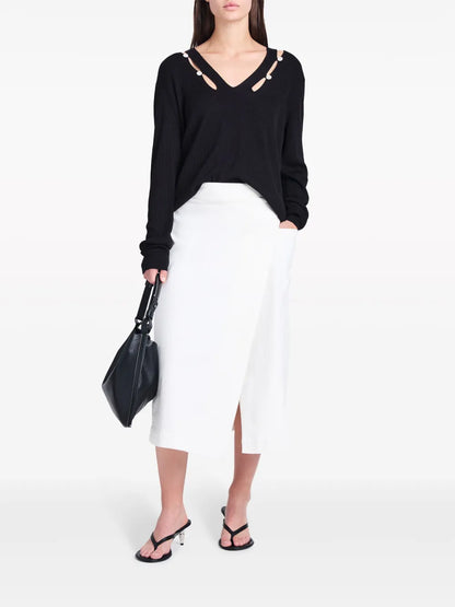 Elsie Cut-Out Ribbed Jumper