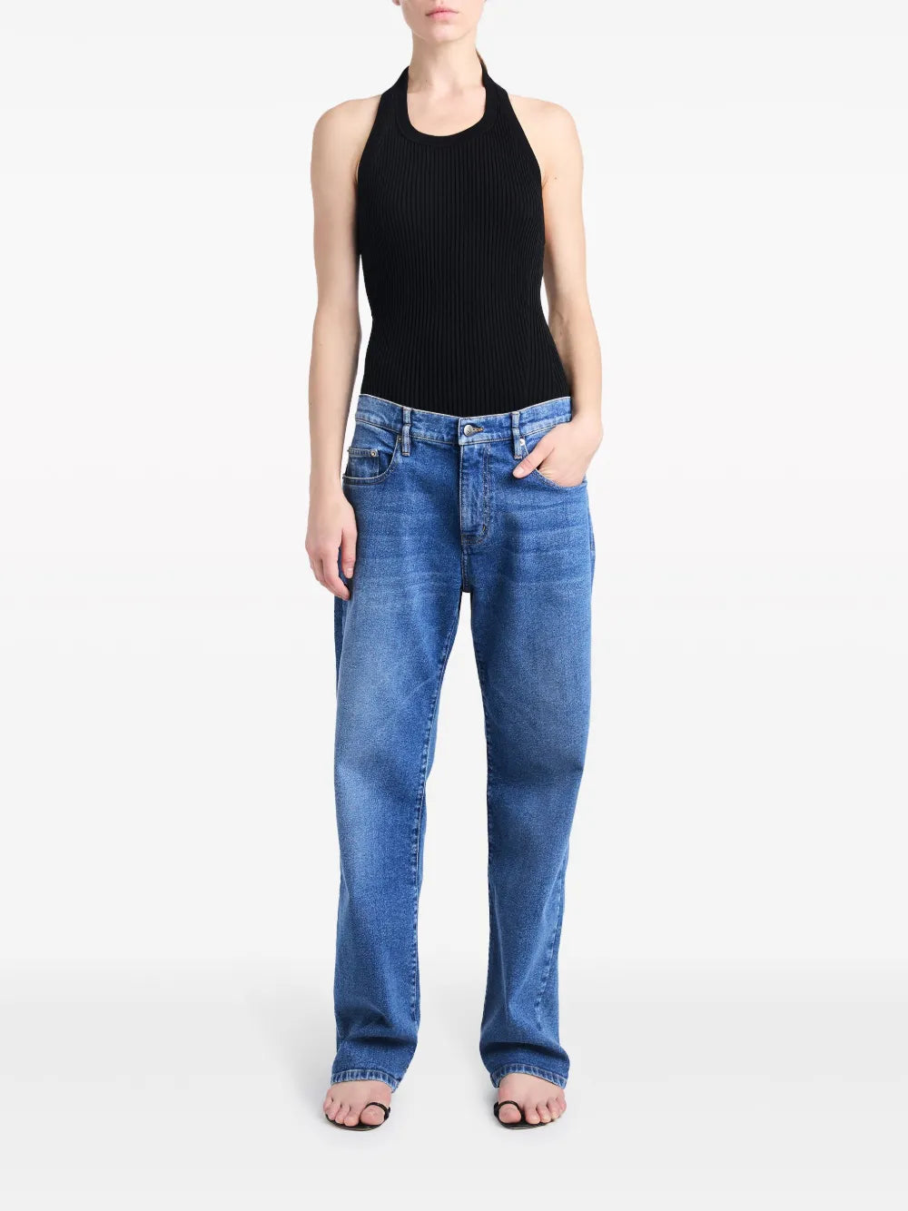 Ribbed Halterneck Top
