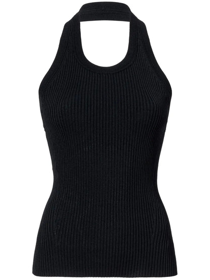 Ribbed Halterneck Top
