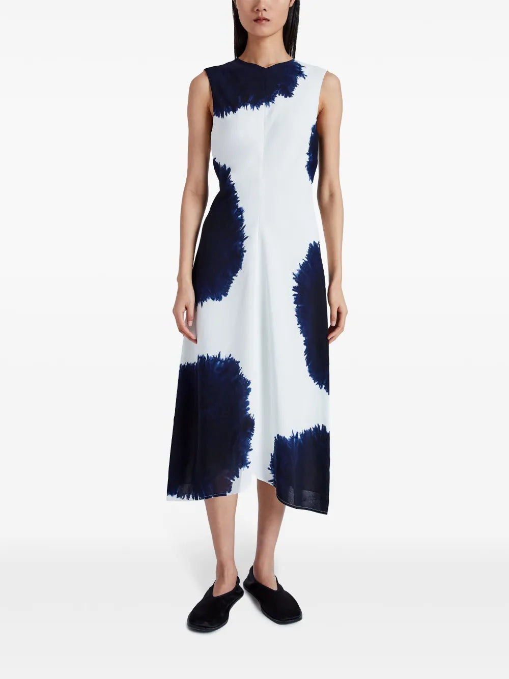 Ella Dress In Printed Viscose Crepe
