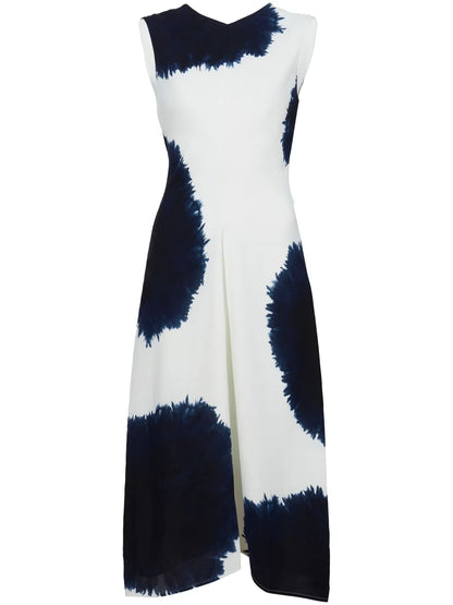Ella Dress In Printed Viscose Crepe
