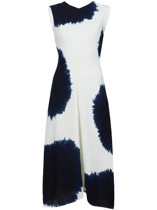 Ella Dress In Printed Viscose Crepe