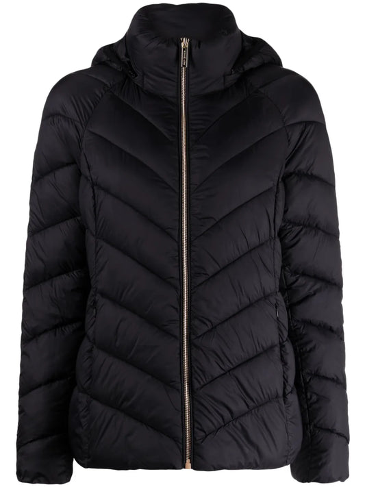 Chevron-Quilted Puffer Jacket