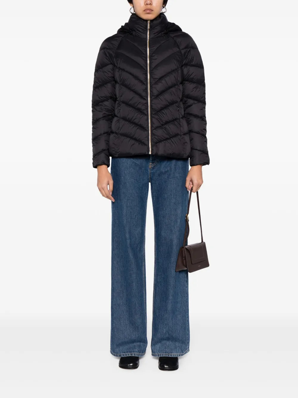 Chevron-Quilted Puffer Jacket