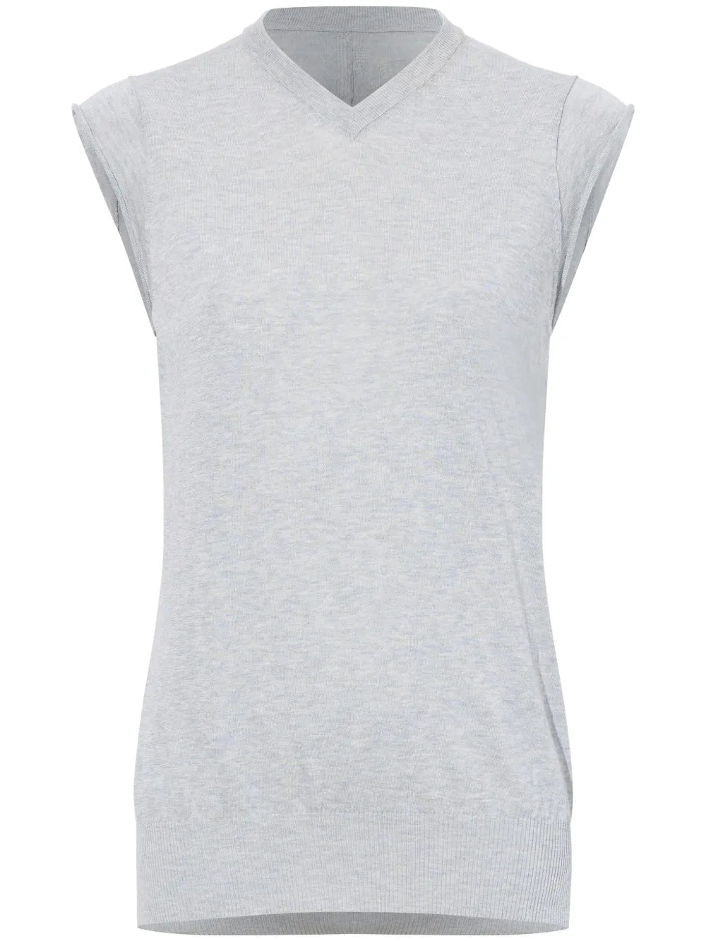 Morgan V-Neck Fine-Knit Top