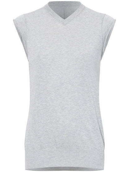 Morgan V-Neck Fine-Knit Top