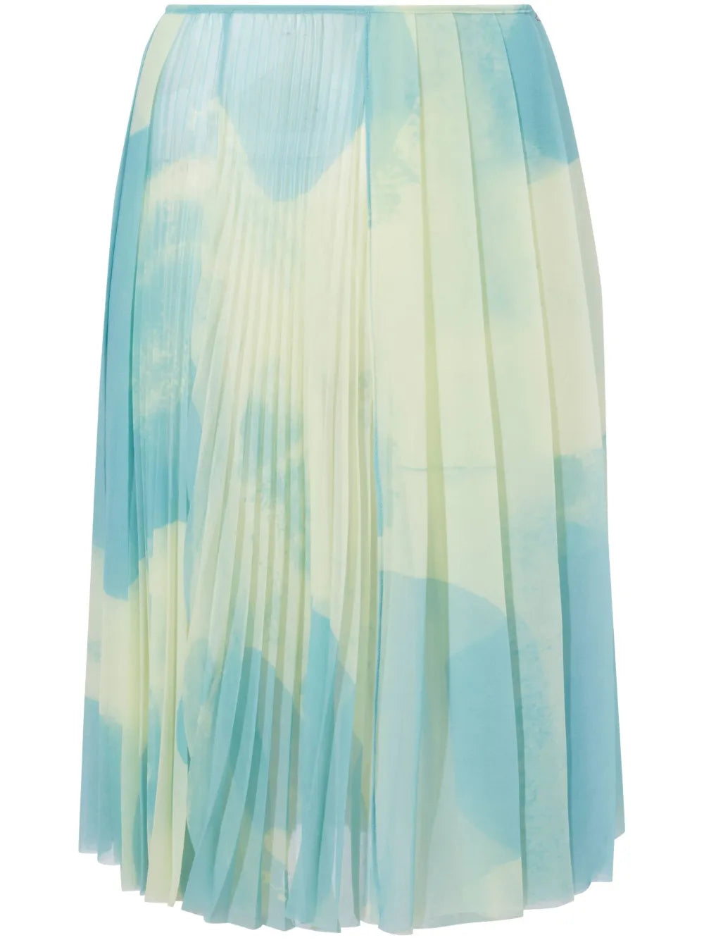 Judy Abstract-Print Pleated Skirt