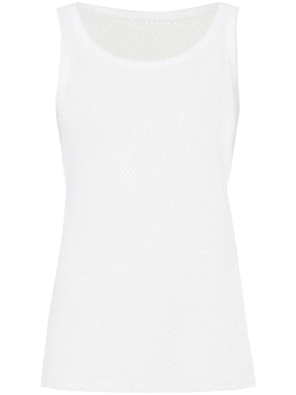 Kiki Perforated Cotton Tank Top