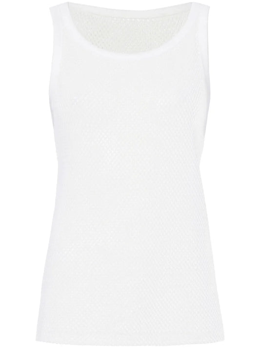 Kiki Perforated Cotton Tank Top