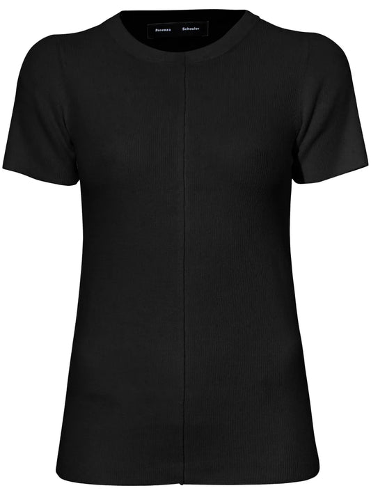 Ribbed Crew-Neck T-Shirt