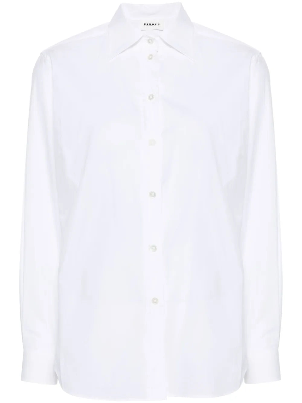 Spread-Collar Cotton Shirt