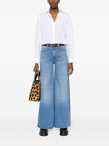Spread-Collar Cotton Shirt