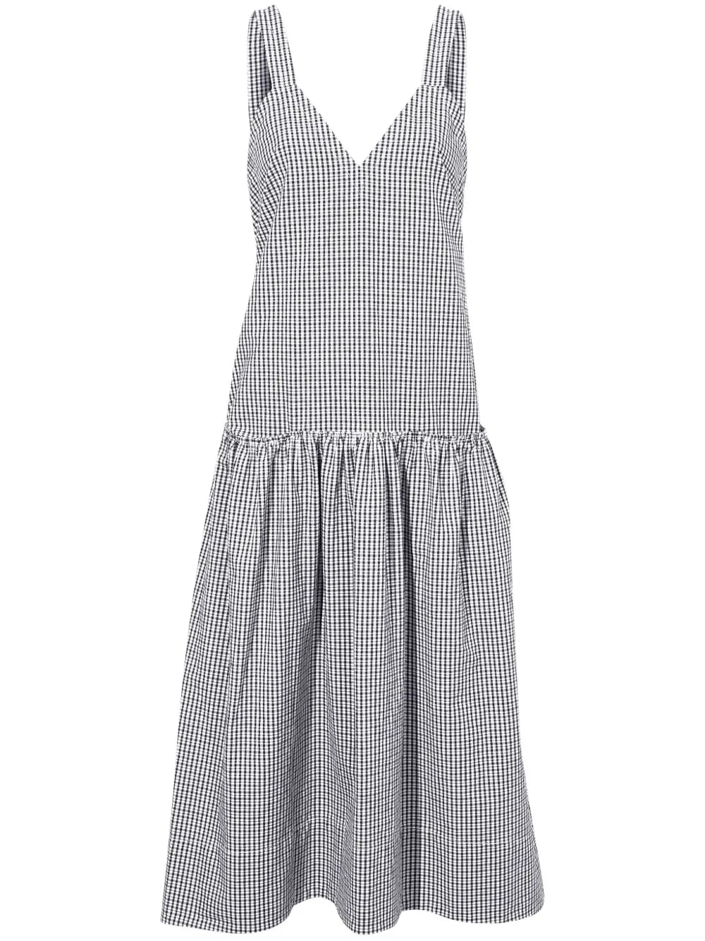 Sasha Grid-Print Midi Dress