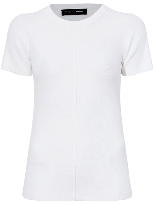 Ribbed Crew-Neck T-Shirt