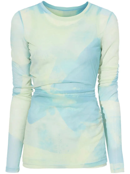 Amber Abstract-Print Top