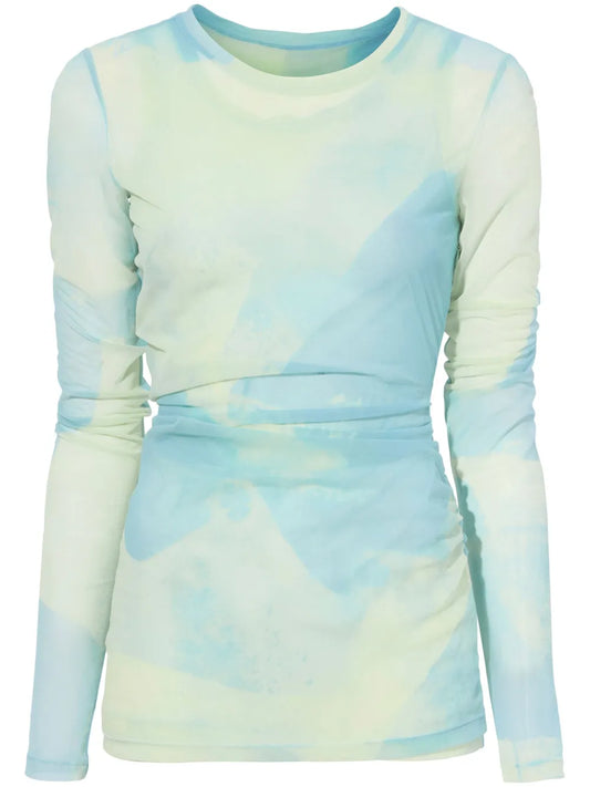 Amber Abstract-Print Top