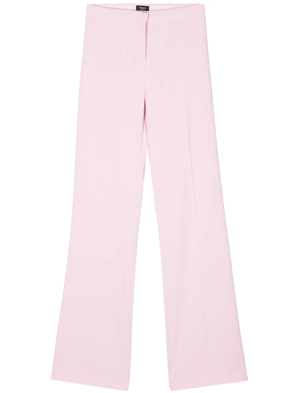 Crepe High-Waist Flared Trousers