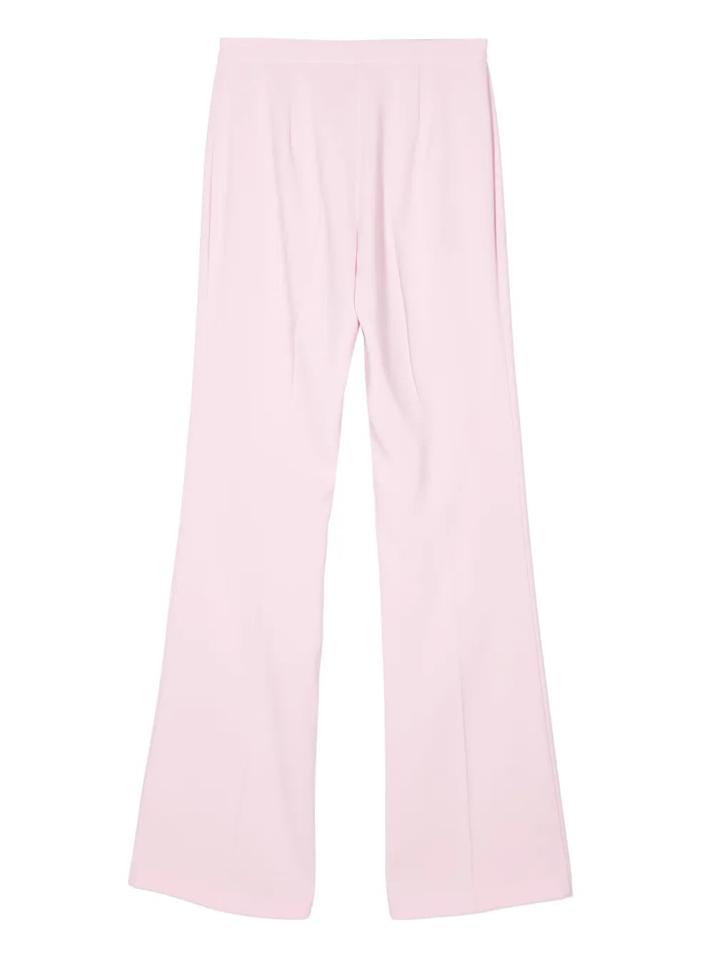 Crepe High-Waist Flared Trousers