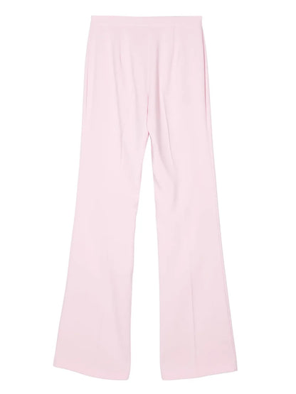 Crepe High-Waist Flared Trousers