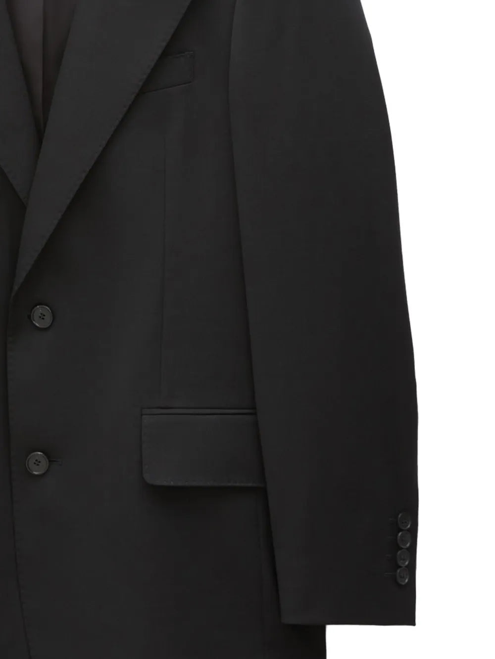 Peak-Lapel Single-Breasted Blazer