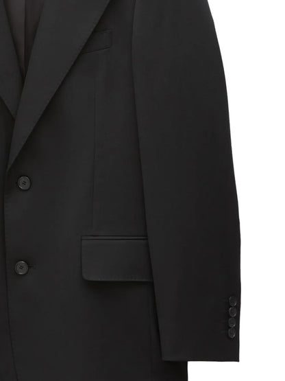Peak-Lapel Single-Breasted Blazer