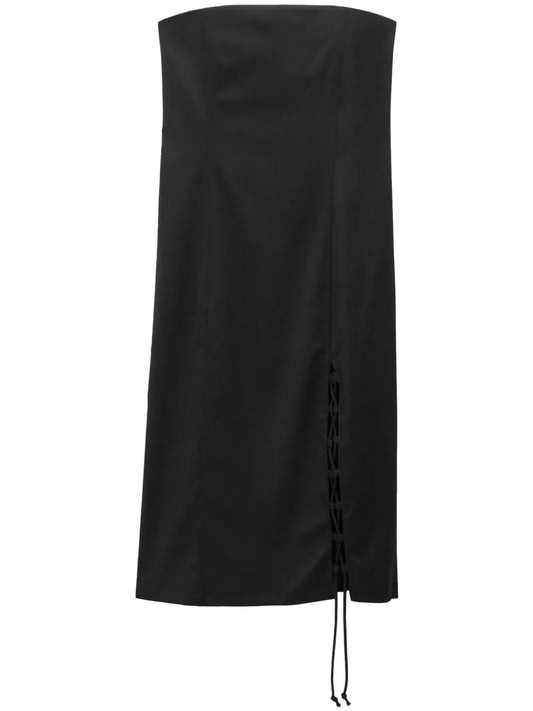 Lace-Up-Detail Tube Dress