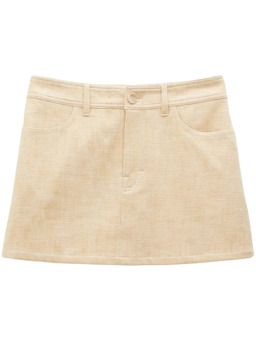 A-Line Cotton-Blend Miniskirt