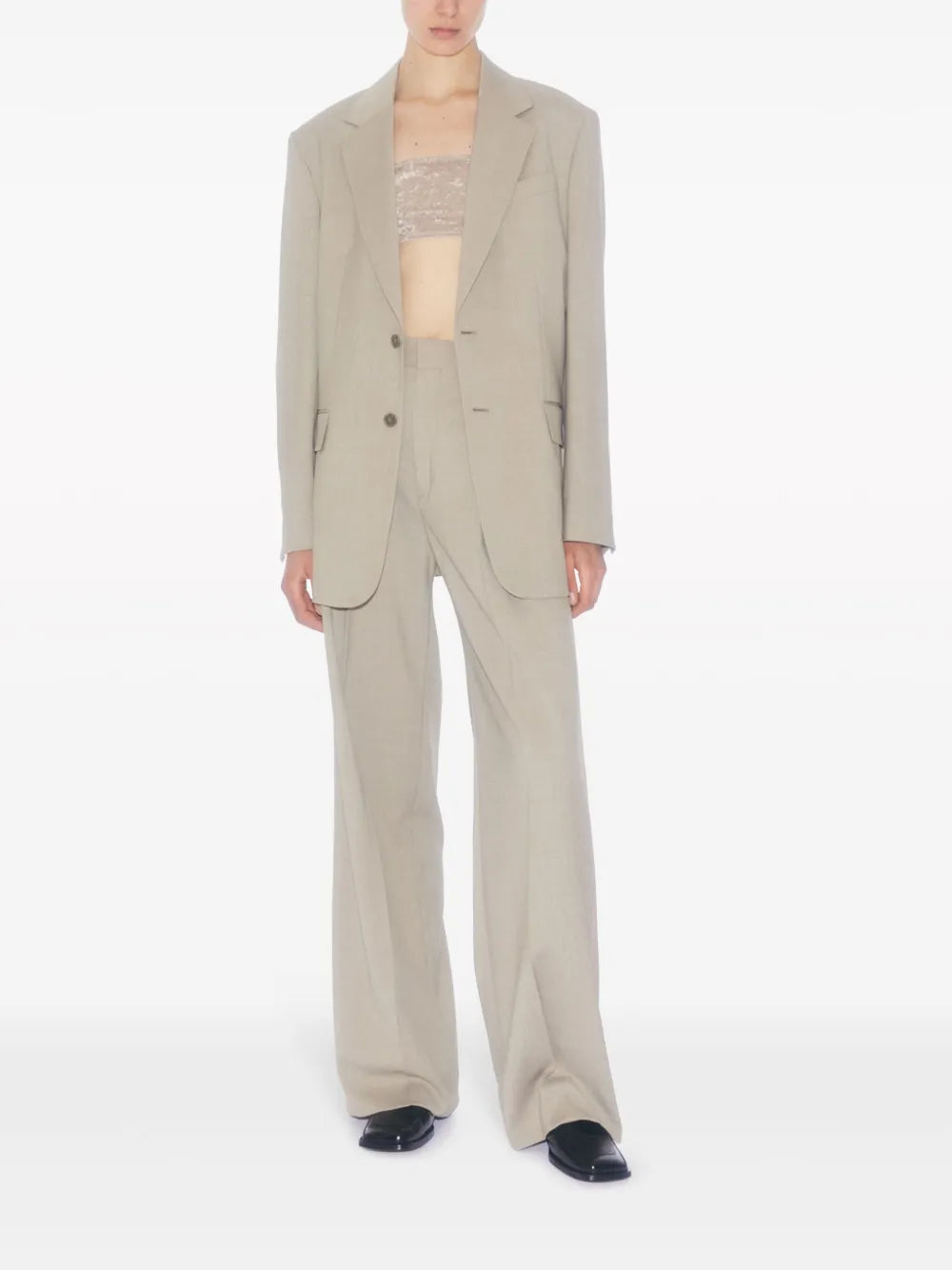 Single-Breasted Mélange Blazer