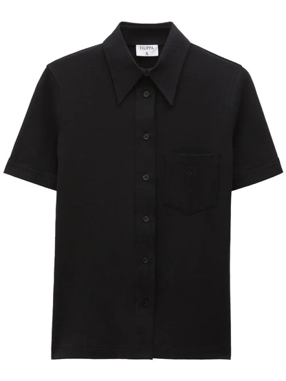 Monogram-Embroidered Jersey Shirt