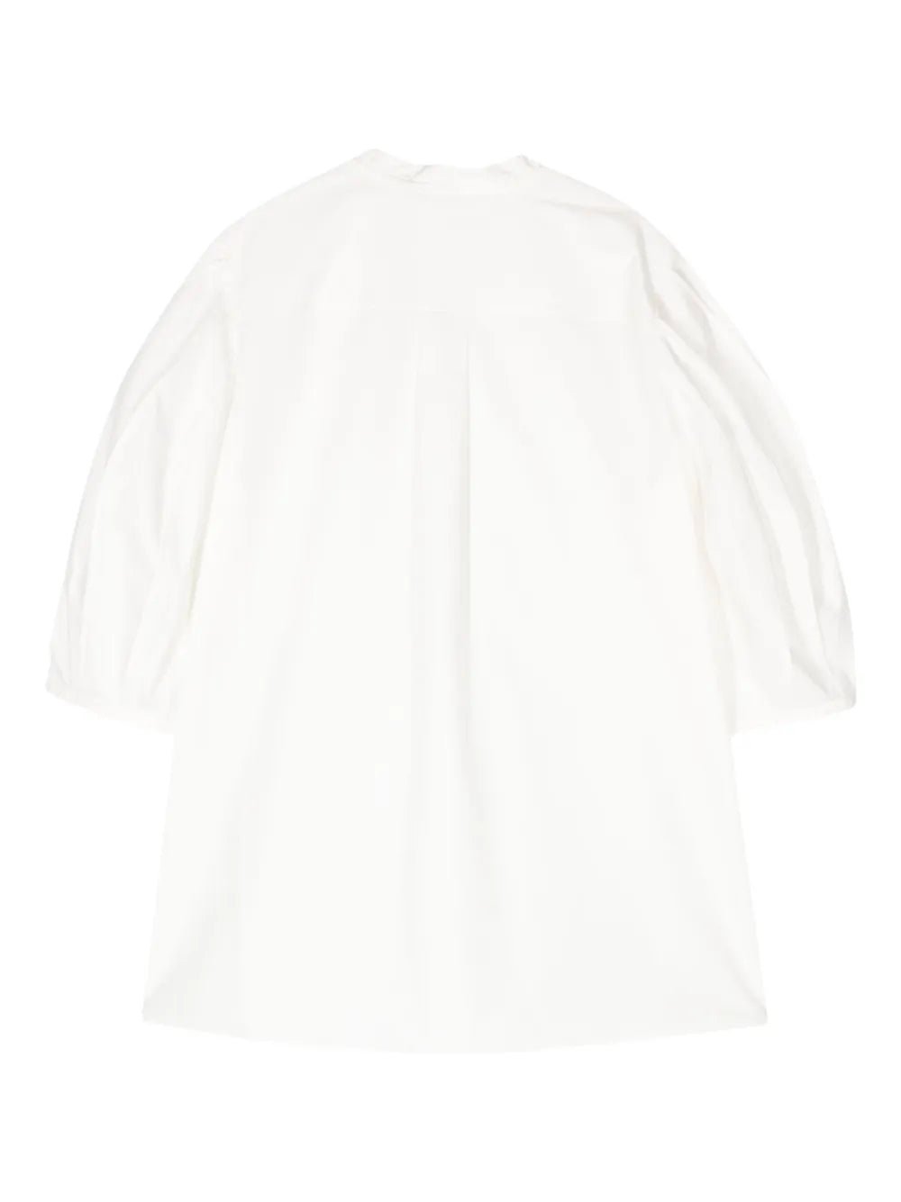 Balloon-Sleeve Cotton Blouse