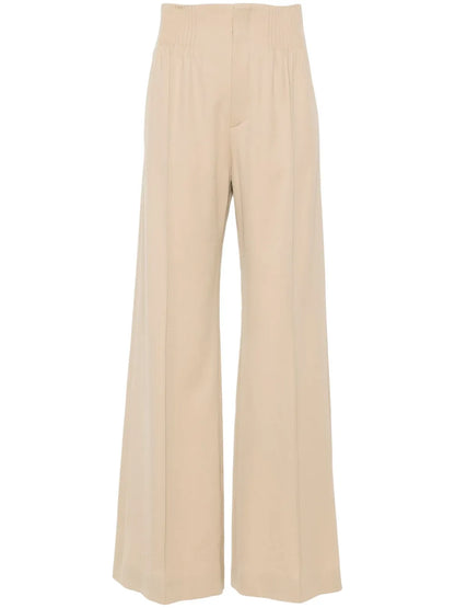 Seam-Detail Wide-Leg Trousers
