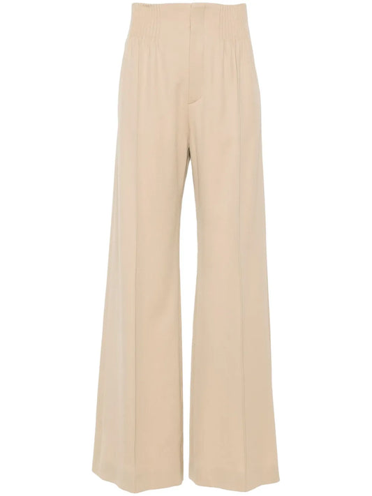 Seam-Detail Wide-Leg Trousers