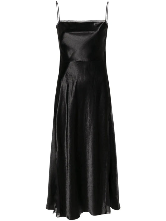 Sheer-Panelled Silk Slip Dress